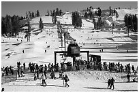 Boreal Mountain ski resort. California, USA ( black and white)