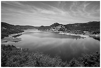 Don Pedro Reservoir. California, USA ( black and white)