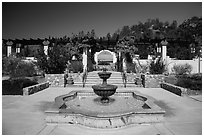 Memorial garden, La Paz, Cesar Chavez National Monument, Keene. California, USA ( black and white)