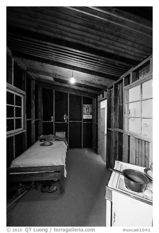 Reconstitution of Cesar Chavez room, Cesar Chavez National Monument, Keene. California, USA (black and white)