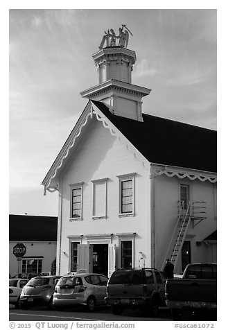 Church. Mendocino, California, USA (black and white)