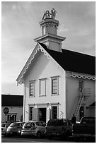 Church. Mendocino, California, USA ( black and white)