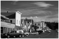 Main Street. Mendocino, California, USA ( black and white)