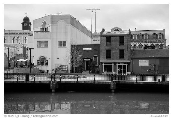 Waterfront. Petaluma, California, USA (black and white)