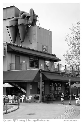 Petaluma Mill. Petaluma, California, USA (black and white)