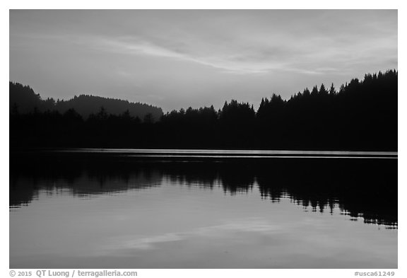 Sunset clouds, Humboldt Lagoons State Park. California, USA (black and white)