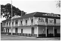 Plaza Hotel. San Juan Bautista, California, USA ( black and white)