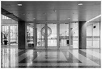 San Jose Convention Center hallway. San Jose, California, USA ( black and white)