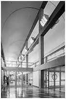 San Jose McEnery Convention Center interior. San Jose, California, USA ( black and white)