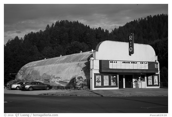 Theater, Monte Rio. California, USA (black and white)