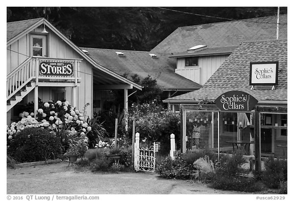 Duncans Mills. California, USA (black and white)