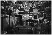 Candy booth, Halloween. Petaluma, California, USA ( black and white)