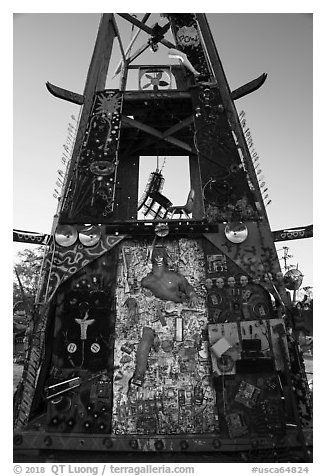Art installation, Slab City. Nyland, California, USA (black and white)