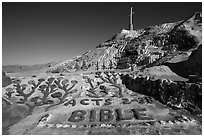 Salvation Mountain. Nyland, California, USA ( black and white)