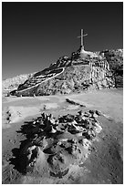 Leonard Knight's folk art Salvation Mountain. Nyland, California, USA ( black and white)