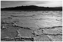 Salt flats near Amboy. California, USA ( black and white)