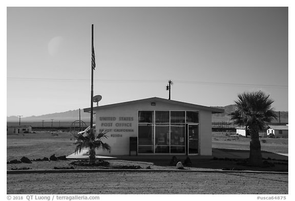 Post Office, Amboy. California, USA (black and white)