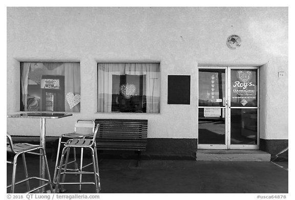 Roys gas station, Amboy. California, USA (black and white)