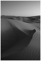 Cadiz Dunes at dusk. Mojave Trails National Monument, California, USA ( black and white)