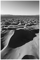Aerial view of Cadiz dunes and valley. Mojave Trails National Monument, California, USA ( black and white)