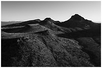Castle Mountains. Castle Mountains National Monument, California, USA ( black and white)