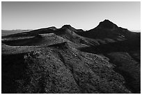 Castle Mountains. Castle Mountains National Monument, California, USA ( black and white)