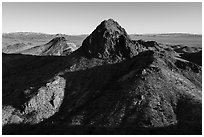 Hart Peak. Castle Mountains National Monument, California, USA ( black and white)