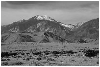 Snow-capped San Gorgonio Mountain. Sand to Snow National Monument, California, USA ( black and white)