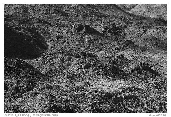 Rocky slopes. Santa Rosa and San Jacinto Mountains National Monument, California, USA (black and white)