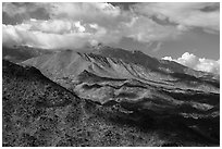 San Jacinto Mountains from Cahuila Hills. Santa Rosa and San Jacinto Mountains National Monument, California, USA ( black and white)