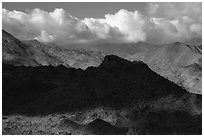 Shadows and clouds, San Jacinto Mountains. Santa Rosa and San Jacinto Mountains National Monument, California, USA ( black and white)