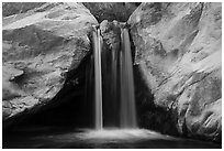 Five-foot waterfall, Tahquitz Canyon, Palm Springs. Santa Rosa and San Jacinto Mountains National Monument, California, USA ( black and white)