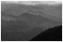 Blue ridges. San Gabriel Mountains National Monument, California, USA ( black and white)