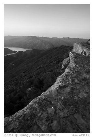 Annies Rock, Stebbins Cold Canyon Reserve. Berryessa Snow Mountain National Monument, California, USA (black and white)