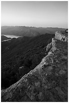 Annies Rock, Stebbins Cold Canyon Reserve. Berryessa Snow Mountain National Monument, California, USA ( black and white)