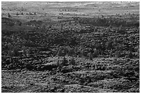 Schonchin Flow. Lava Beds National Monument, California, USA ( black and white)