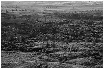 Schonchin Flow. Lava Beds National Monument, California, USA ( black and white)