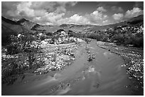 Whitewater River, Whitewater Preserve. Sand to Snow National Monument, California, USA ( black and white)