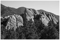 Punchbowl Formation of the Neogene period. San Gabriel Mountains National Monument, California, USA ( black and white)