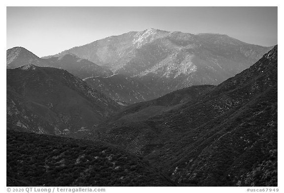 Mt Baldy from San Antonio Canyon. San Gabriel Mountains National Monument, California, USA