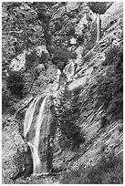 San Antonio Falls. San Gabriel Mountains National Monument, California, USA ( black and white)