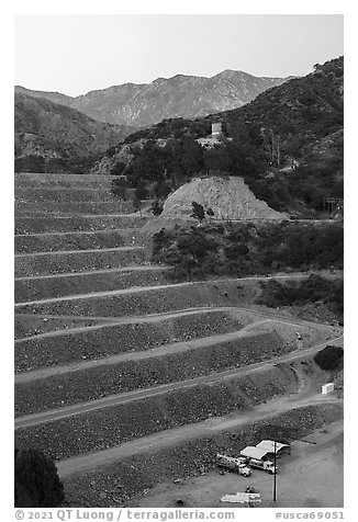 San Gabriel Dam and Cucamonga Peak. San Gabriel Mountains National Monument, California, USA