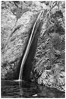 Upper Switzer Falls. San Gabriel Mountains National Monument, California, USA ( black and white)