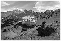 Big Pothole Lake, Inyo National Forest. California, USA ( black and white)