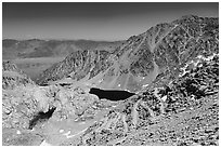 Switchbacks above Trail Camp, Inyo National Forest. California, USA ( black and white)
