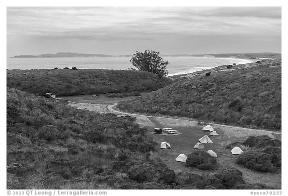 Coast Campground and Drake Bay. Point Reyes National Seashore, California, USA