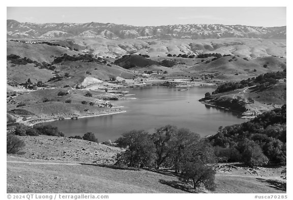Calero Reservoir, Calero County Park. California, USA (black and white)