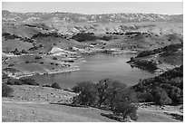 Calero Reservoir, Calero County Park. California, USA ( black and white)