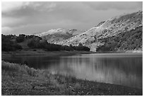 Coyote Lake, Coyote Lake Harvey Bear Ranch County Park. California, USA ( black and white)