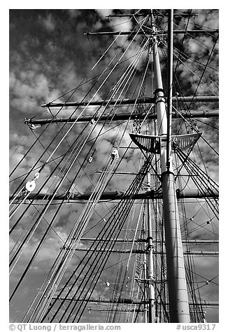 Masts of the Balclutha, Maritime Museum. San Francisco, California, USA